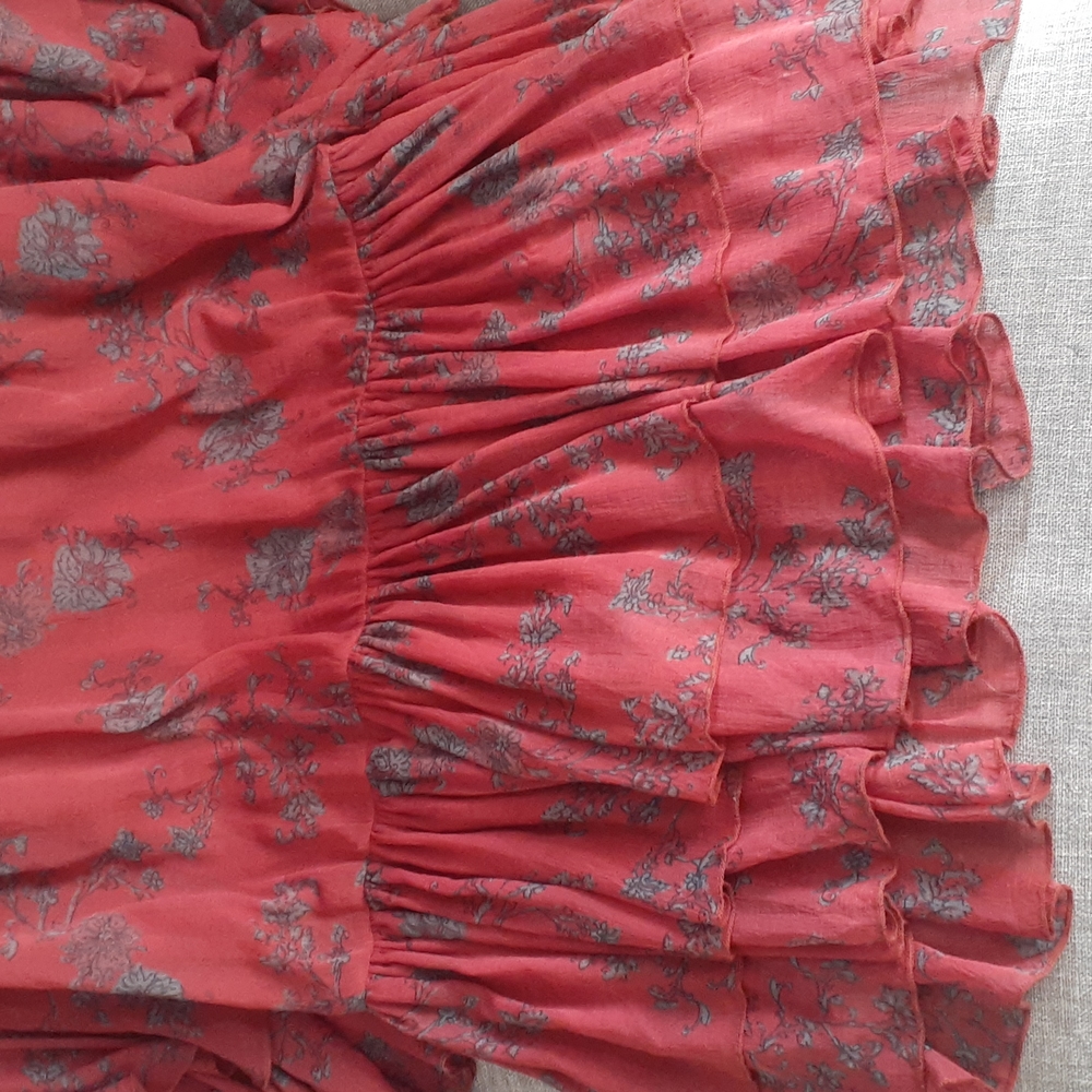 Free people Drop Waist tiered layered bottom bohemian tunic top si… - Picture 8 of 14